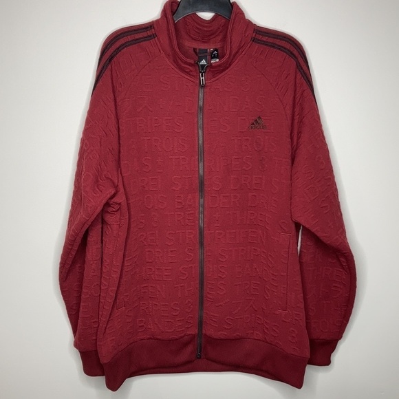 Adidas badge of sport 3 stripe full zip jacket size XL - Picture 4 of 13